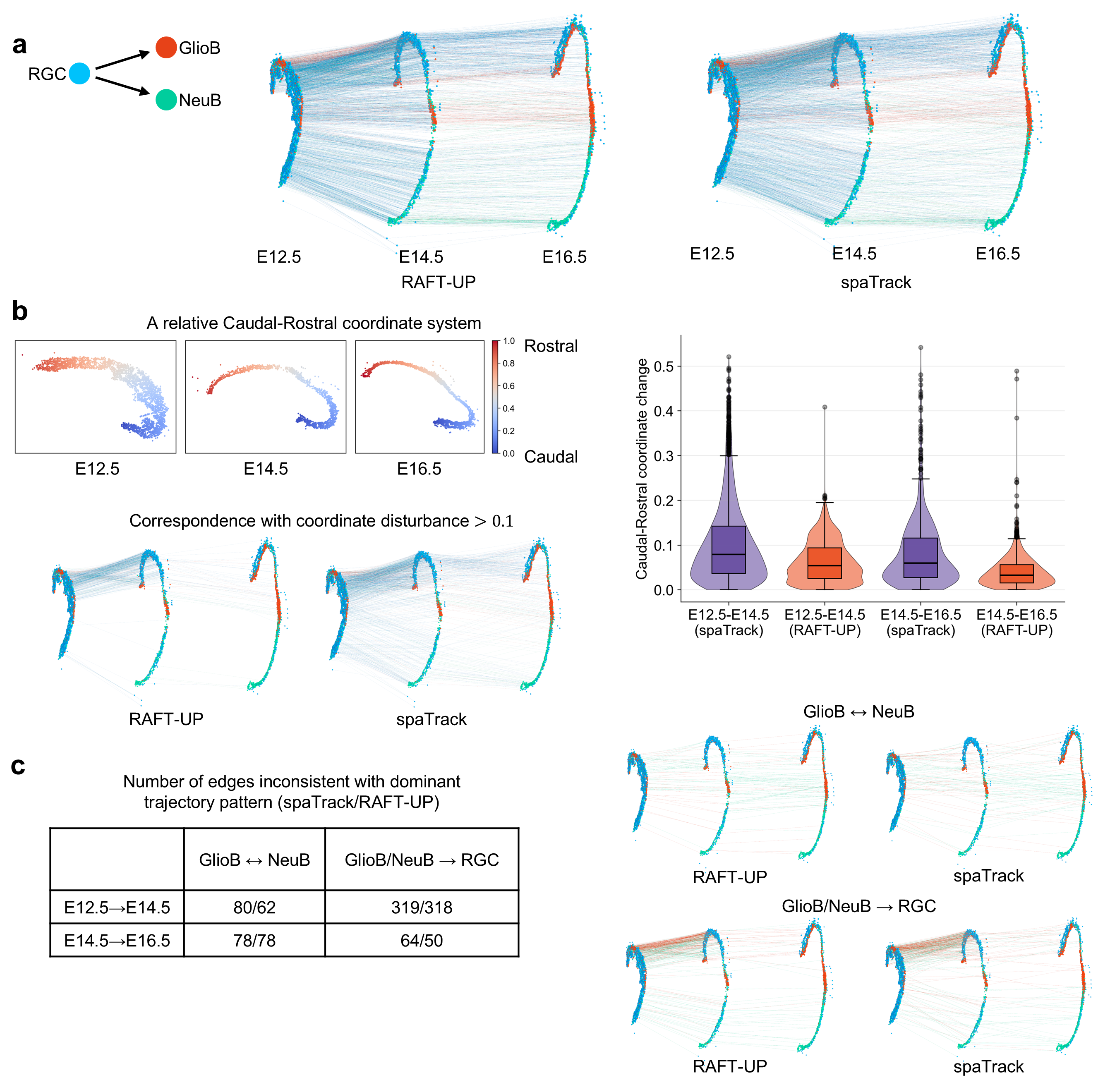 Spatiotemporal trajectory inference